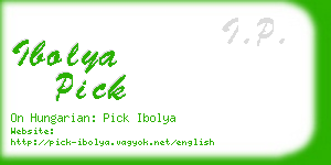 ibolya pick business card